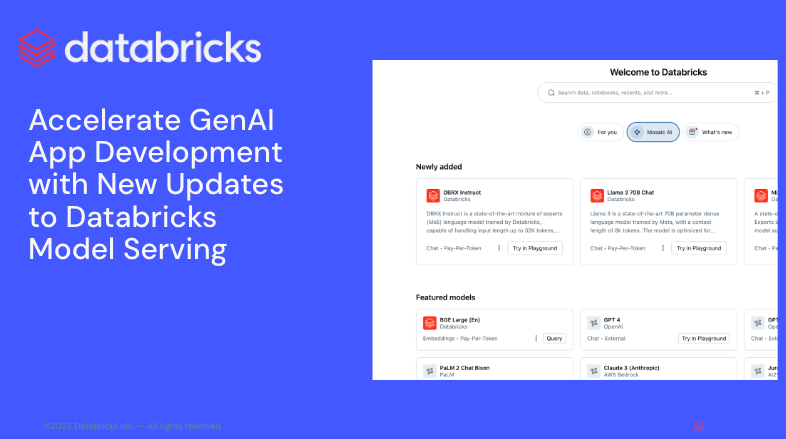 Accelerate GenAI App Development with New Updates to Databricks Model Serving