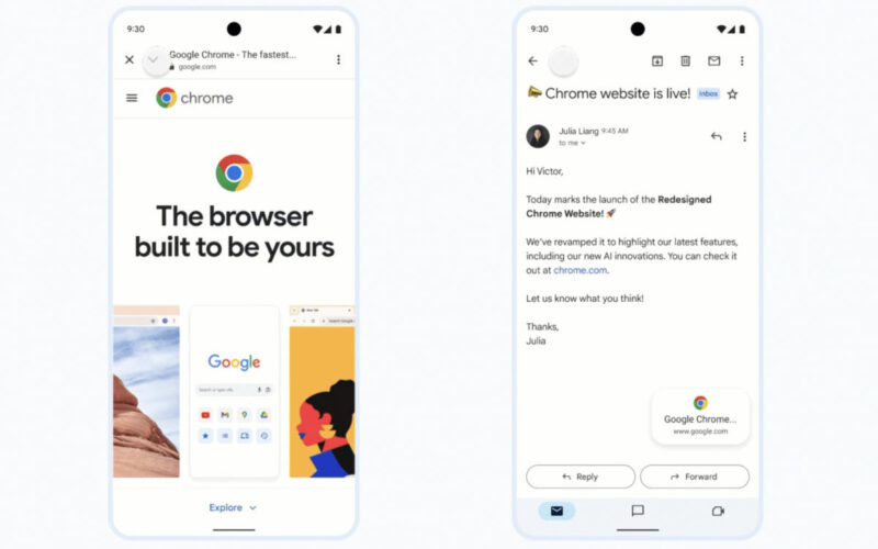 Google makes it easier to multi-task with minimized in-app Chrome tabs