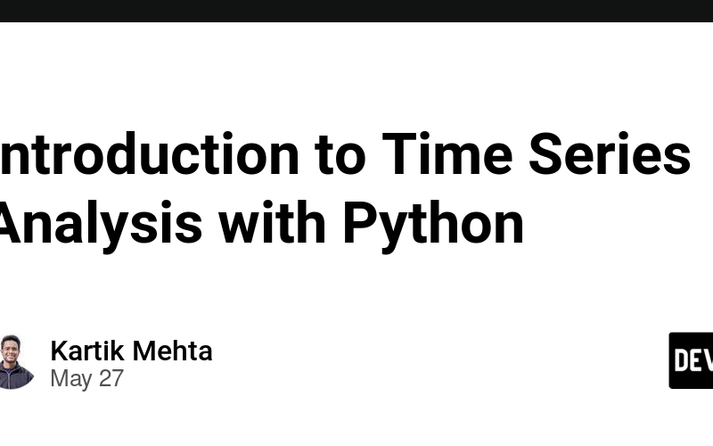 Introduction to Time Series Analysis with Python