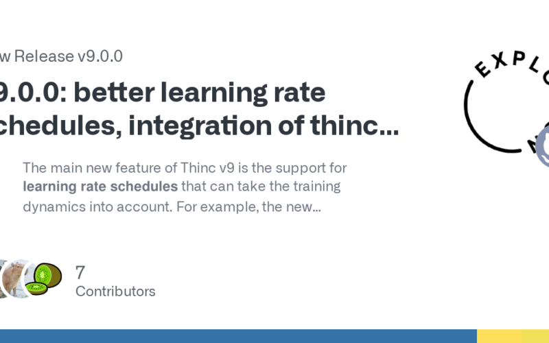 Release v9.0.0: better learning rate schedules, integration of thinc-apple-ops · explosion/thinc