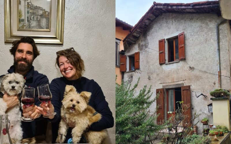 Two teachers bought a $27,000 Italian lake house instead of spending more to move back to the US. Take a look.