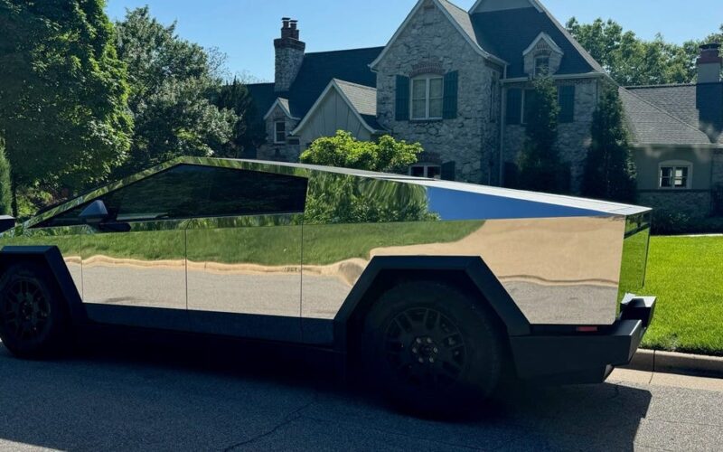 A Cybertruck owner says fingerprints aren't a problem if you polish the exterior to a mirrorlike finish