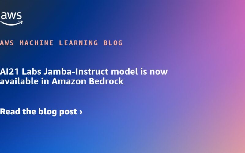 AI21 Labs Jamba-Instruct model is now available in Amazon Bedrock | Amazon Web Services