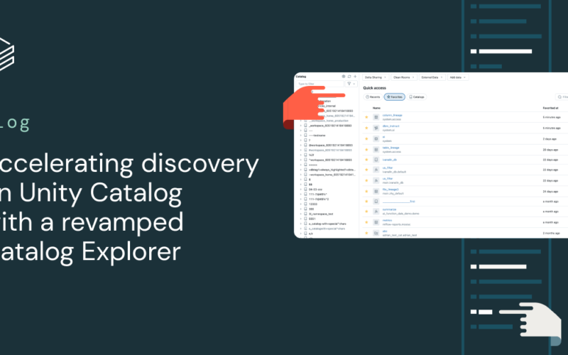 Accelerating discovery on Unity Catalog with a revamped Catalog Explorer