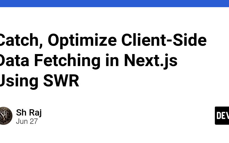 Catch, Optimize Client-Side Data Fetching in Next.js Using SWR