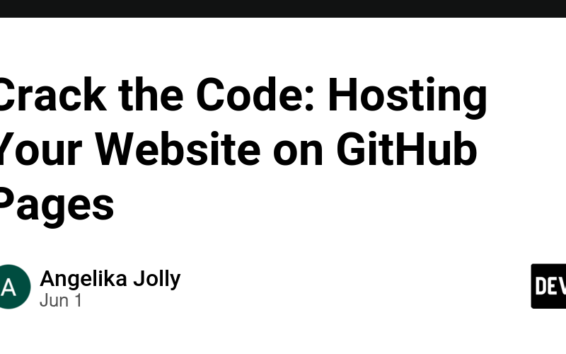 Crack the Code: Hosting Your Website on GitHub Pages