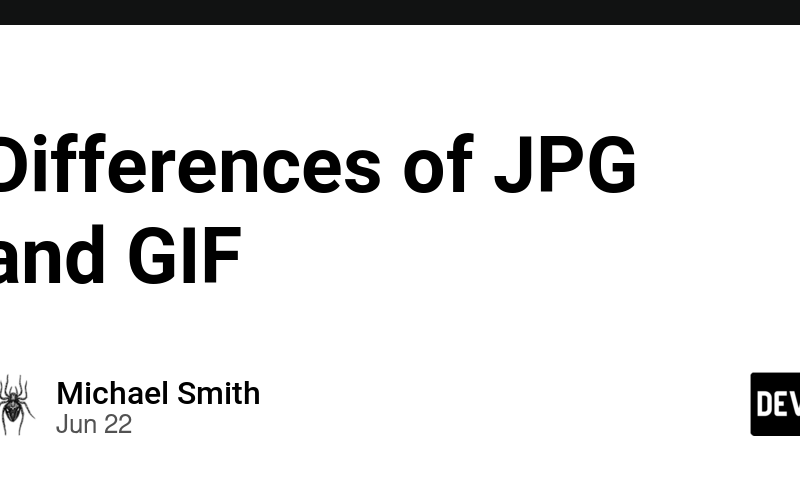 Differences of JPG and GIF