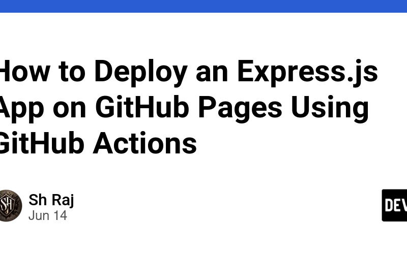 How to Deploy an Express.js App on GitHub Pages Using GitHub Actions