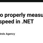 How to properly measure code speed in .NET