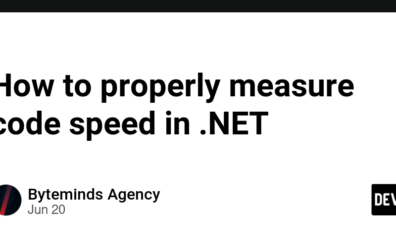 How to properly measure code speed in .NET