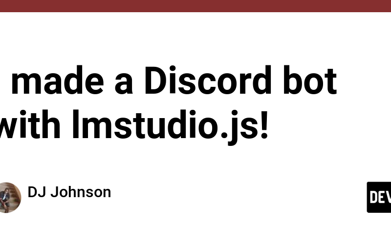 I made a Discord bot with lmstudio.js!
