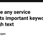 Is there any service extracts important keywords through text