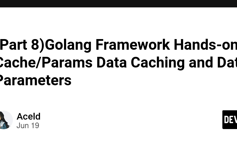 (Part 8)Golang Framework Hands-on - Cache/Params Data Caching and Data Parameters