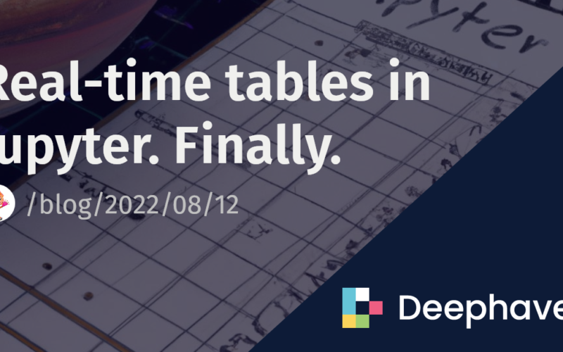 Real-time tables in Jupyter. Finally. | Deephaven