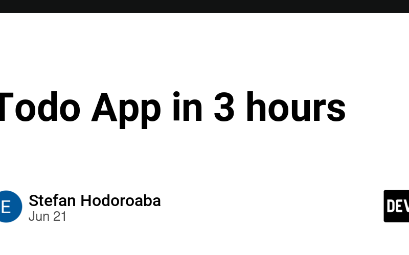 Todo App in 3 hours