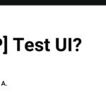 [WIP] Test UI?