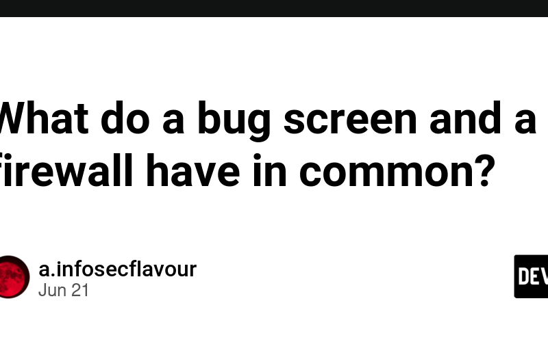 What do a bug screen and a firewall have in common?