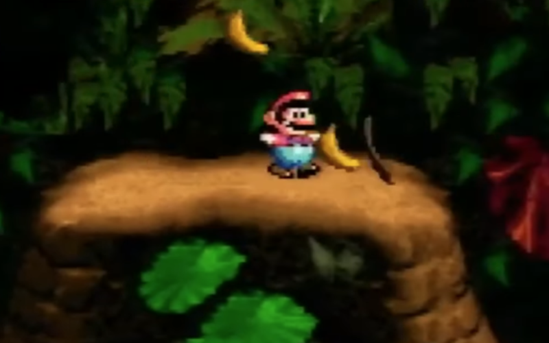 A nifty hack made Mario a playable character in 1994's Donkey Kong Country