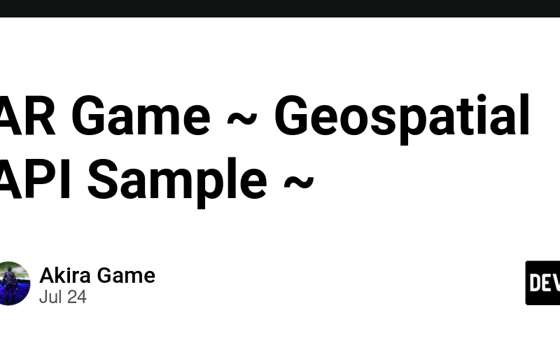 AR Game ~ Geospatial API Sample ~