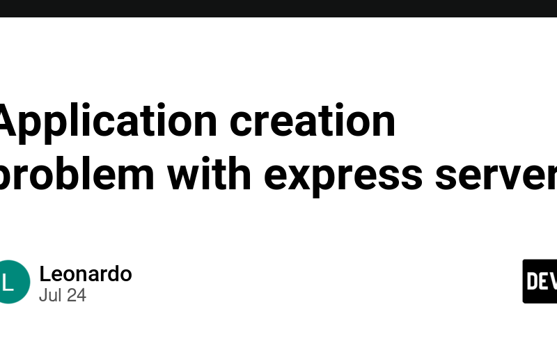 Application creation problem with express server