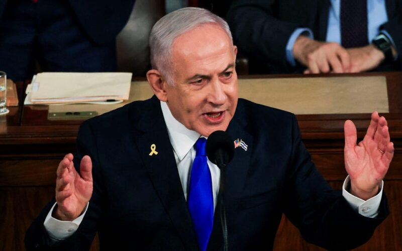 Benjamin Netanyahu calls protesters 'useful idiots' in fiery speech to Congress