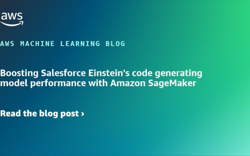 Boosting Salesforce Einstein’s code generating model performance with Amazon SageMaker | Amazon Web Services