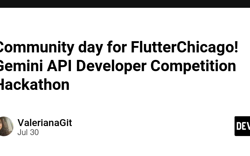 Community day for FlutterChicago! Gemini API Developer Competition Hackathon