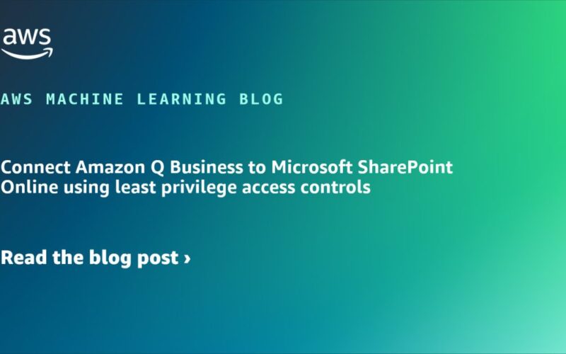 Connect Amazon Q Business to Microsoft SharePoint Online using least privilege access controls | Amazon Web Services