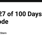 Day 27 of 100 Days of Code