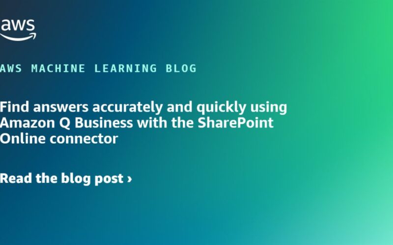 Find answers accurately and quickly using Amazon Q Business with the SharePoint Online connector | Amazon Web Services