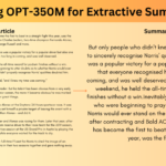 Fine-Tuning OPT-350M for Extractive Summarization