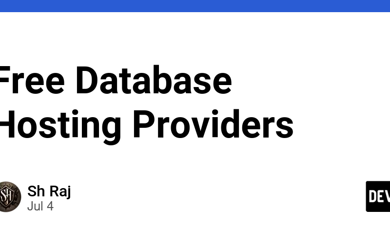 Free Database Hosting Providers