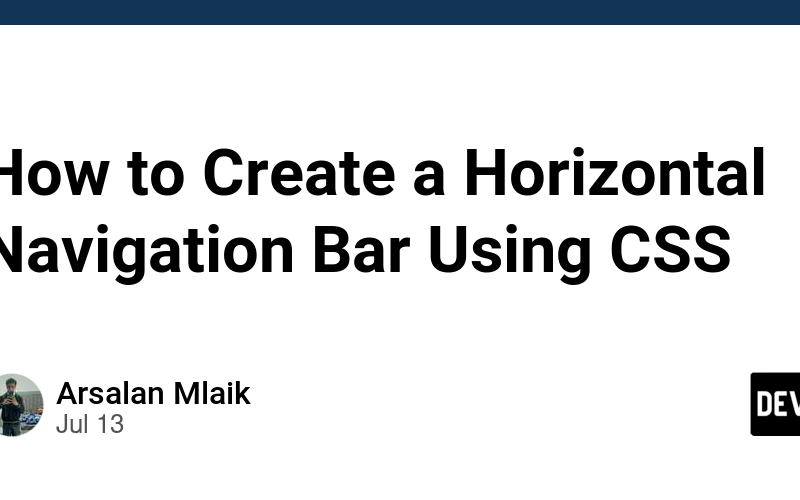 How to Create a Horizontal Navigation Bar Using CSS