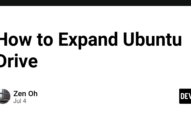 How to Expand Ubuntu Drive