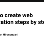 How to create web application steps by step