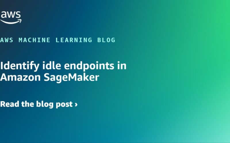 Identify idle endpoints in Amazon SageMaker | Amazon Web Services