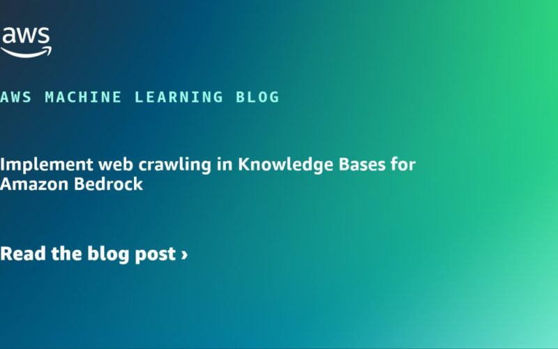 Implement web crawling in Knowledge Bases for Amazon Bedrock | Amazon Web Services