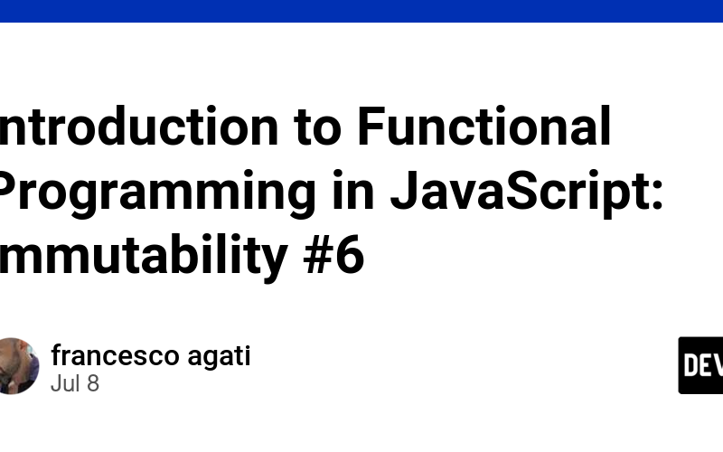 Introduction to Functional Programming in JavaScript: Immutability #6