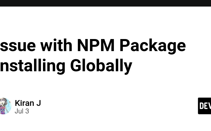 Issue with NPM Package Installing Globally