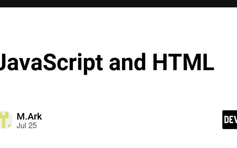 JavaScript and HTML