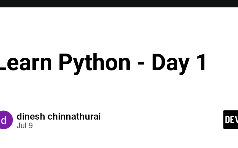 Learn Python - Day 1