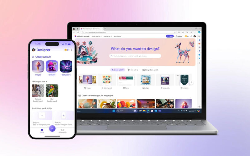 Microsoft releases iOS and Android apps for Designer, its AI-powered Canva competitor