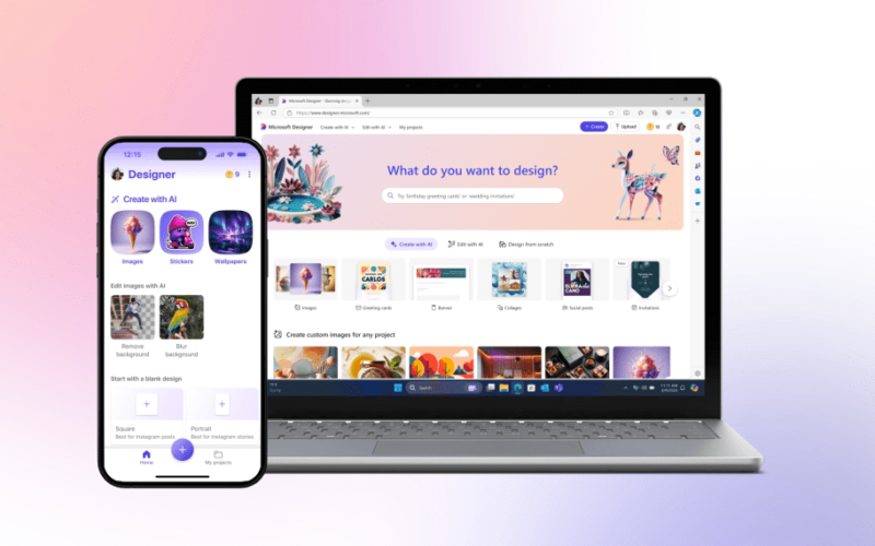 Microsoft’s Designer AI image generator comes to iOS, Android with new features