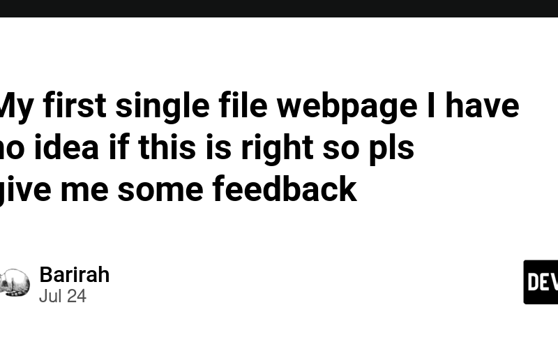 My first single file webpage I have no idea if this is right so pls give me some feedback