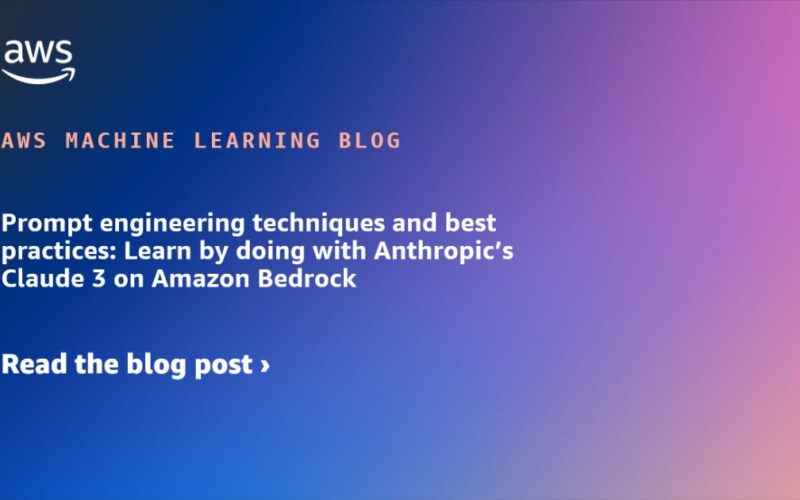 Prompt engineering techniques and best practices: Learn by doing with Anthropic’s Claude 3 on Amazon Bedrock | Amazon Web Services