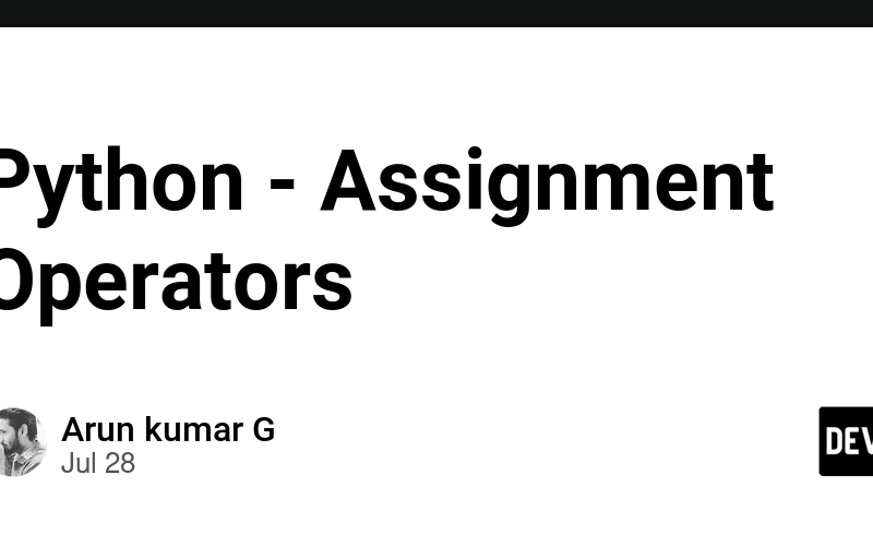 Python - Assignment Operators
