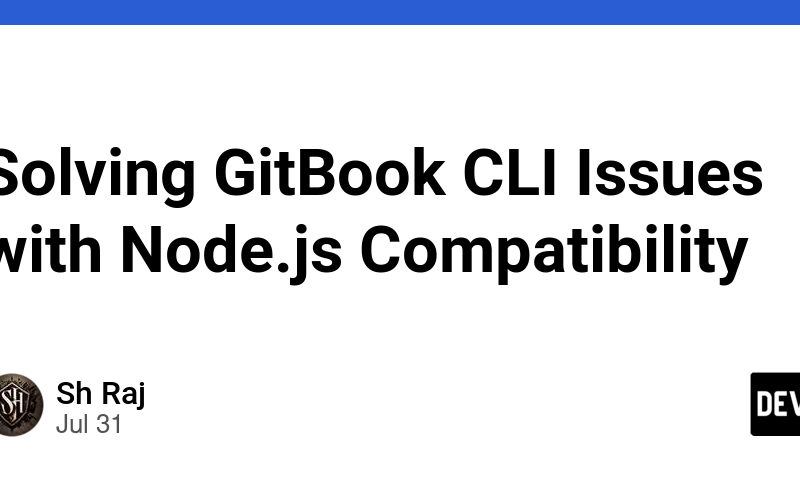 Solving GitBook CLI Issues with Node.js Compatibility