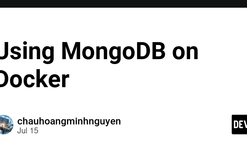 Using MongoDB on Docker