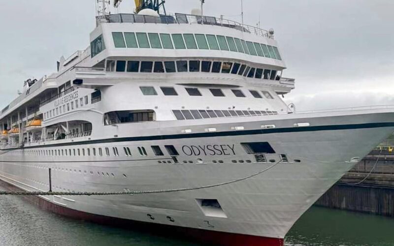 A residential cruise ship that's supposed to sail the world for 3 years has been stuck in Northern Ireland for 3 months