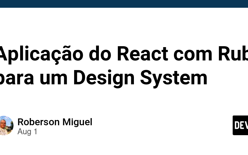 Aplicação do React com Ruby para um Design System